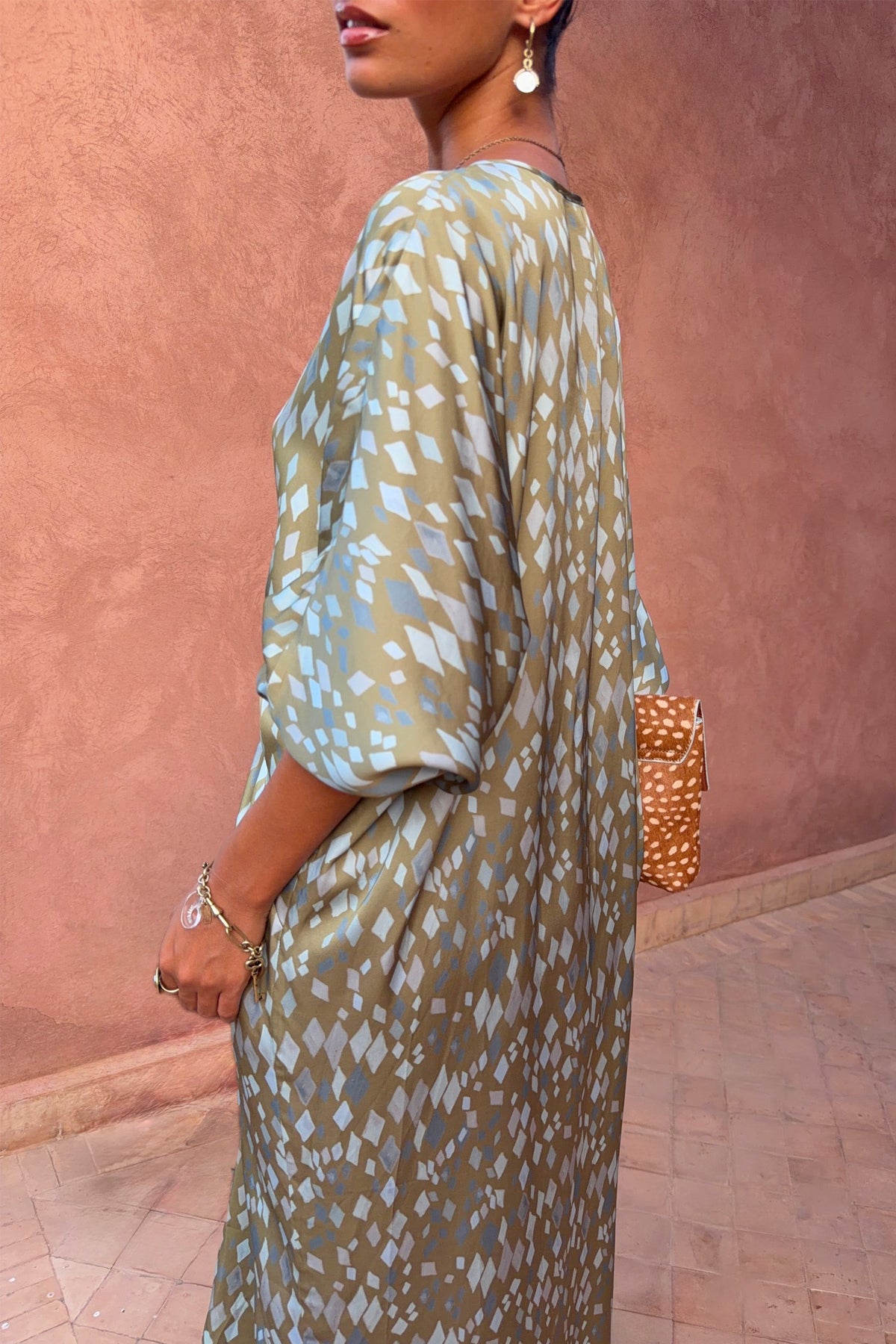Never Fully Dressed Green Diamond Print Toria Dress