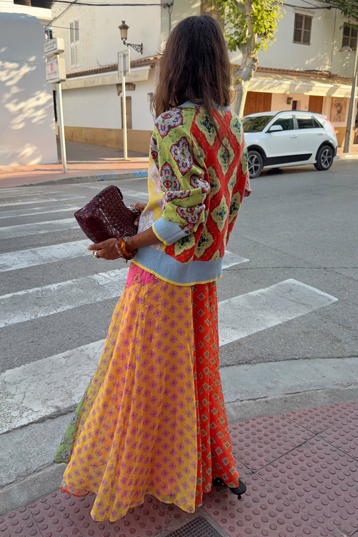 Never Fully Dressed Pink Mix Tile Cheryl Cardigan