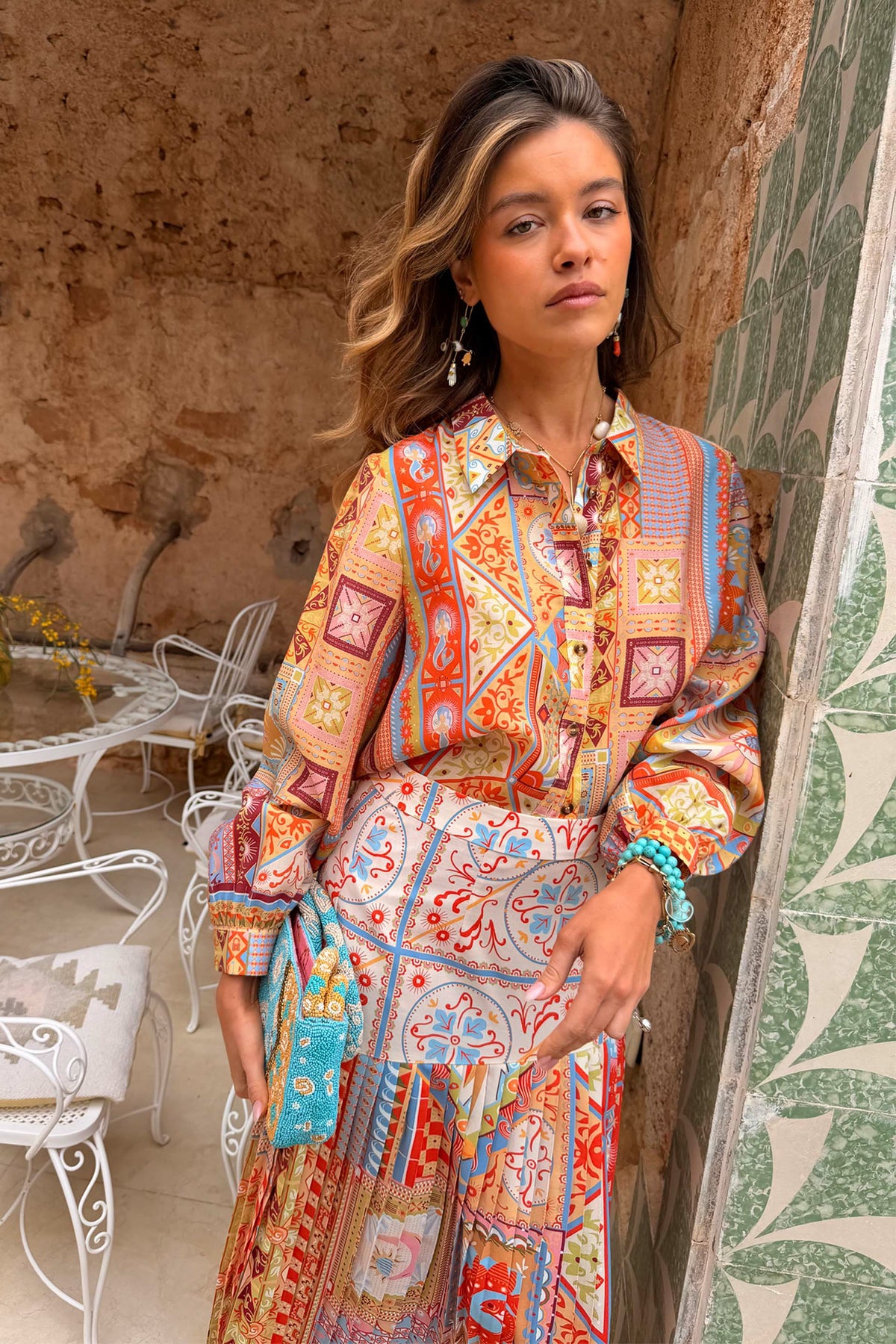Never Fully Dressed Dolce Vita Marley Patchwork Shirt