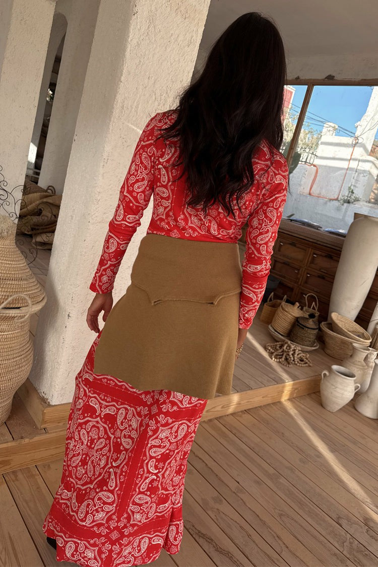 Never Fully Dressed Red Bandana Rib Dorris Skirt