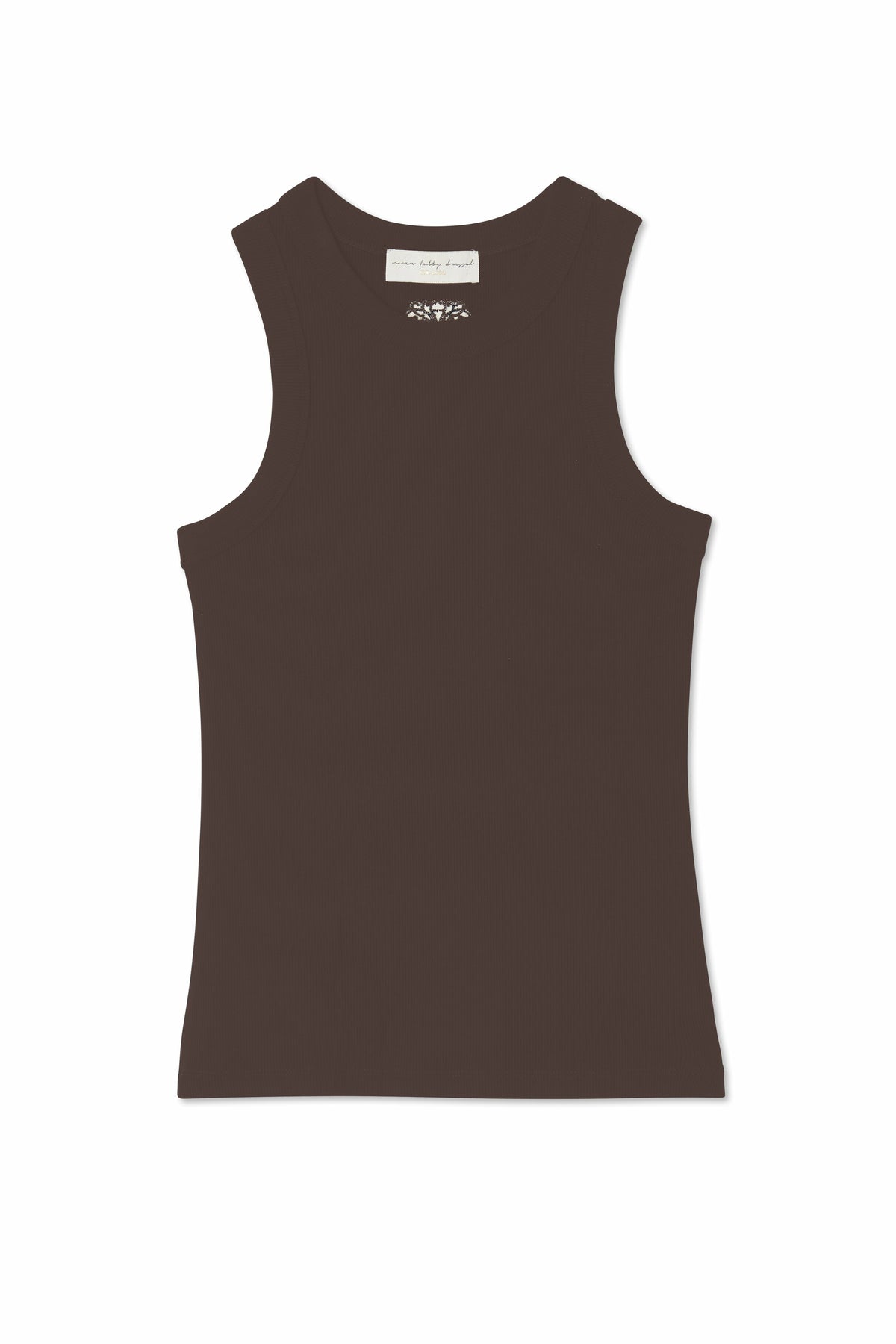 Never Fully Dressed Chocolate Ribbed Tank