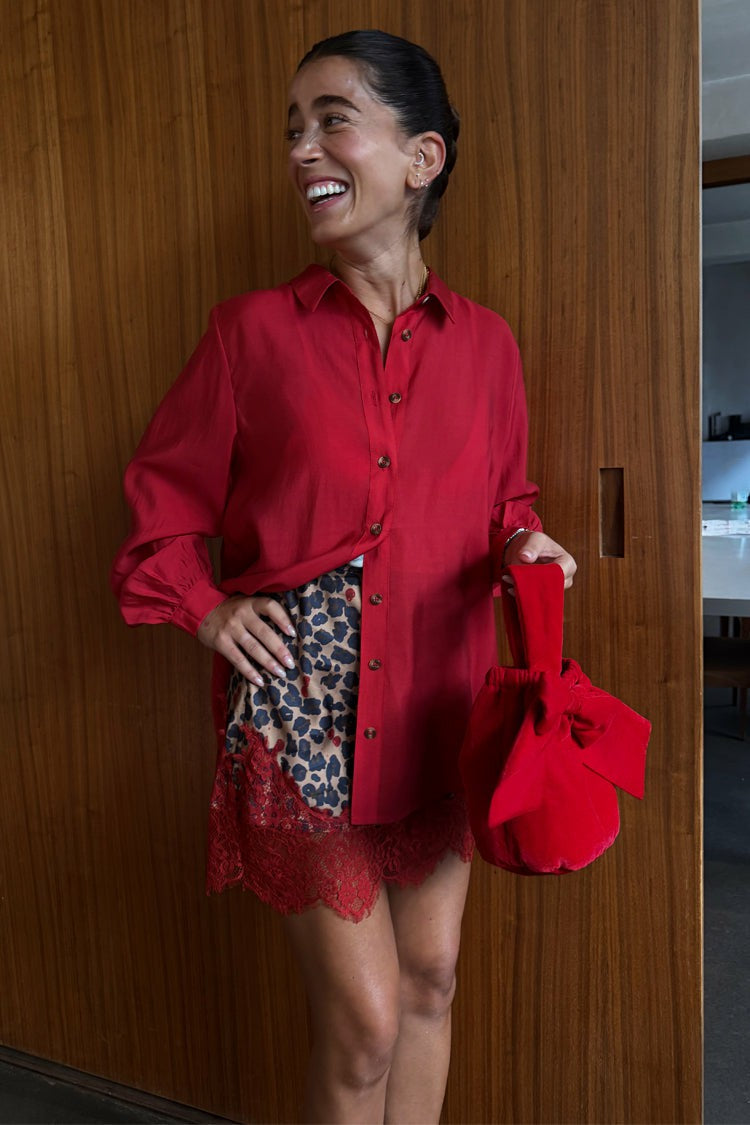 Never Fully Dressed Cherry Red Miley Shirt - Multi-wear
