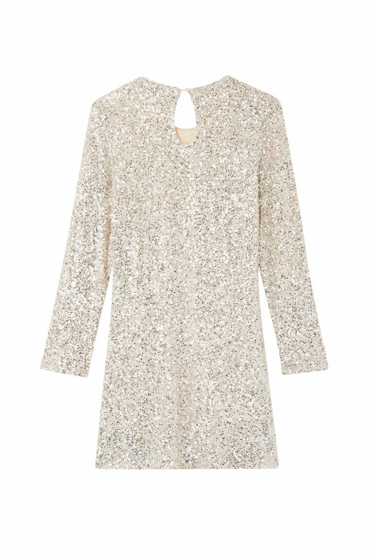 Never Fully Dressed Silver Sequin Mini Soho Dress