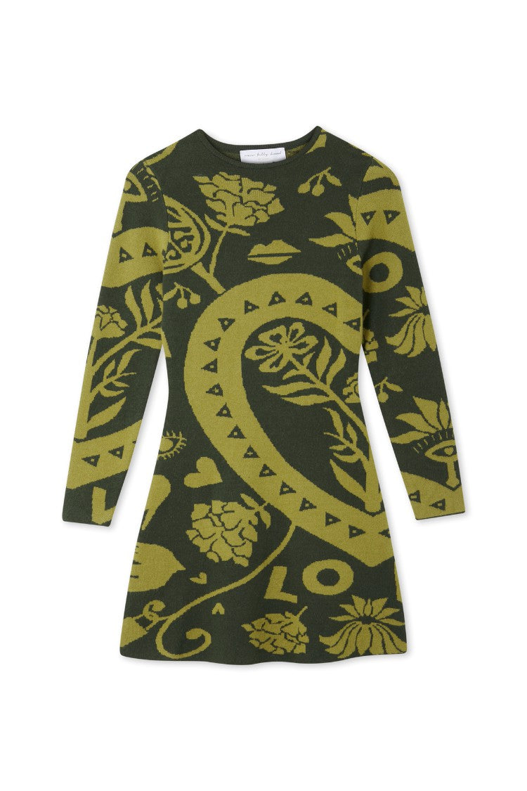 Never Fully Dressed Olive Amara Knit Mini Dress Petite