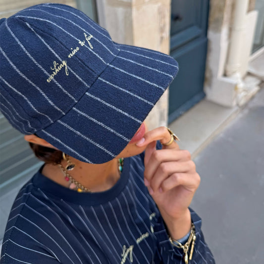 Never Fully Dressed Navy Pinstripe Cap