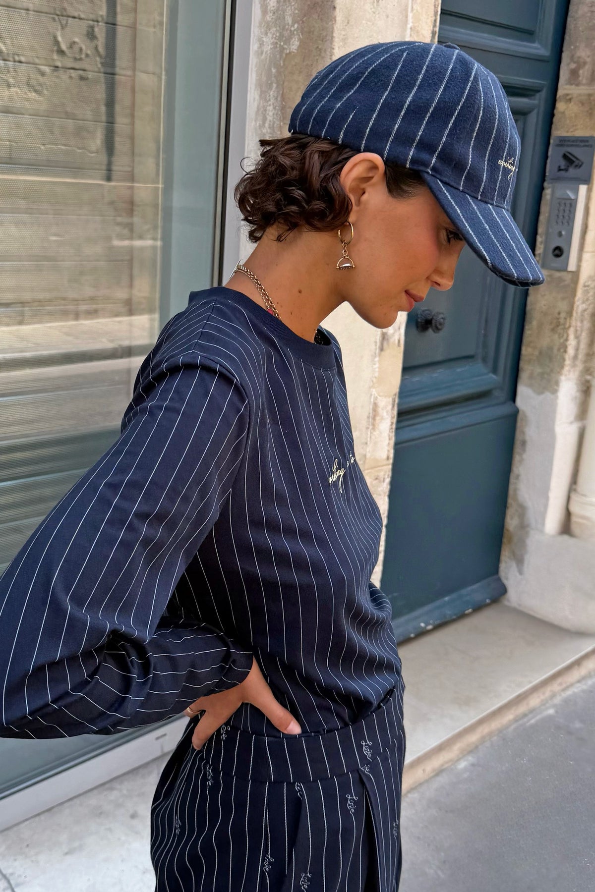 Never Fully Dressed Navy Pinstripe Cap