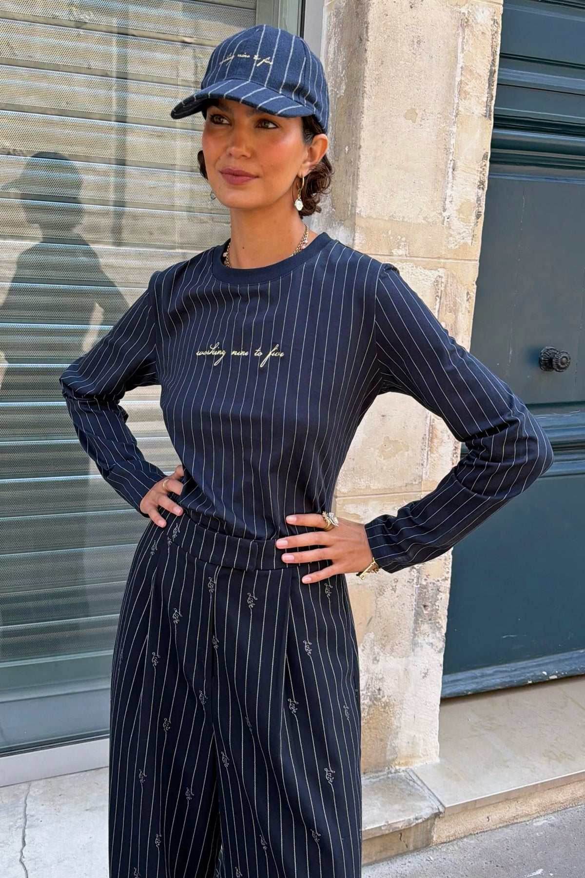 Never Fully Dressed Navy Pinstripe Cap