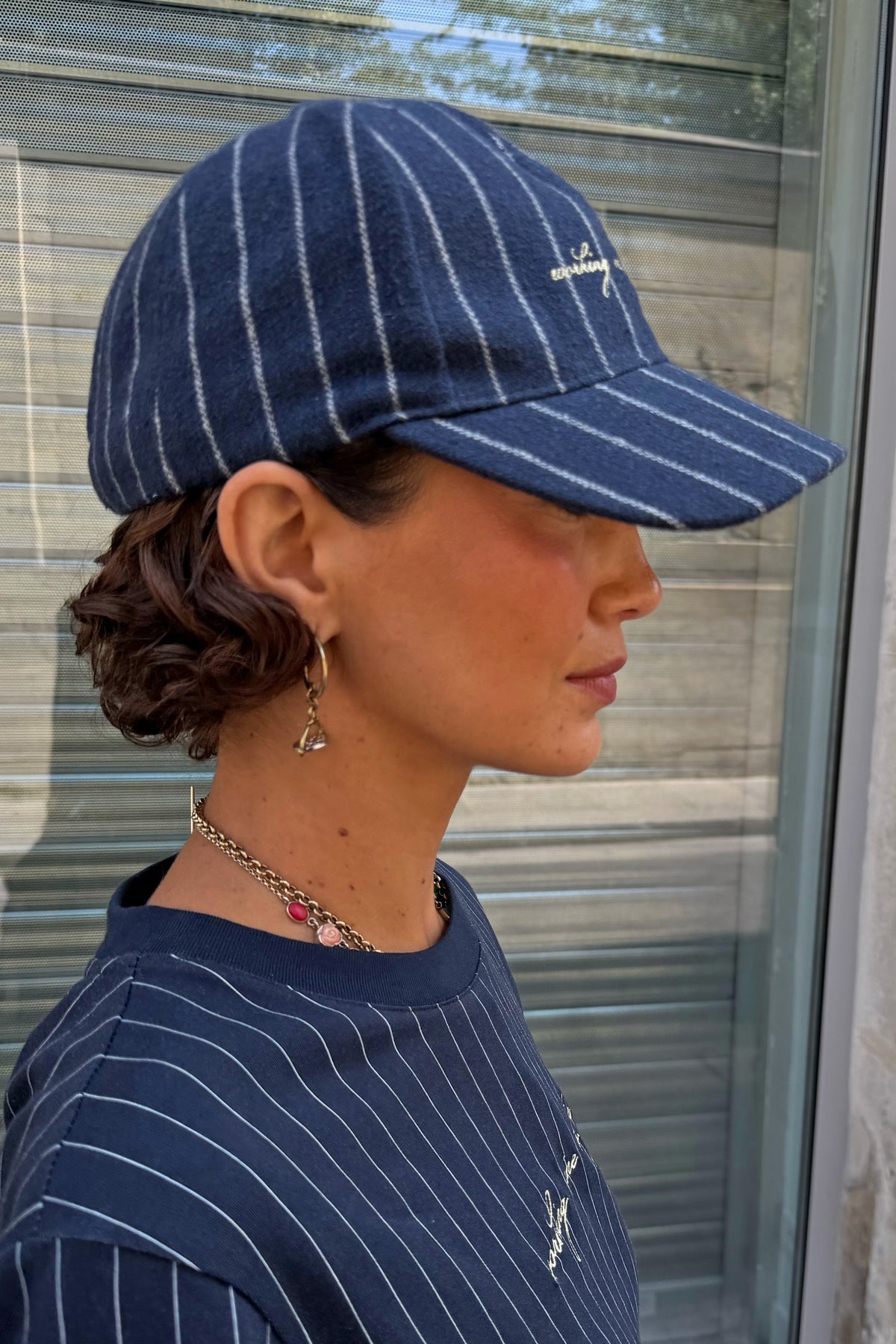 Never Fully Dressed Navy Pinstripe Cap