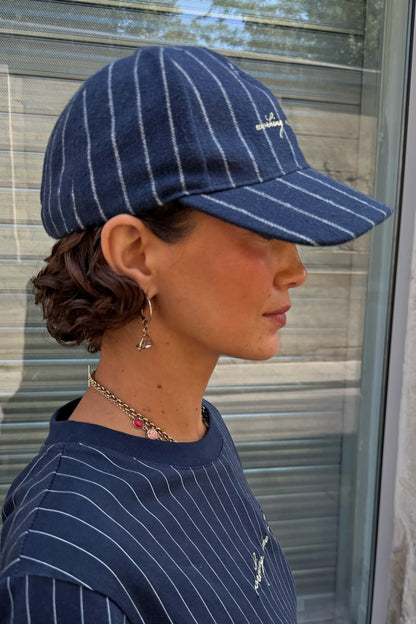 Never Fully Dressed Navy Pinstripe Cap
