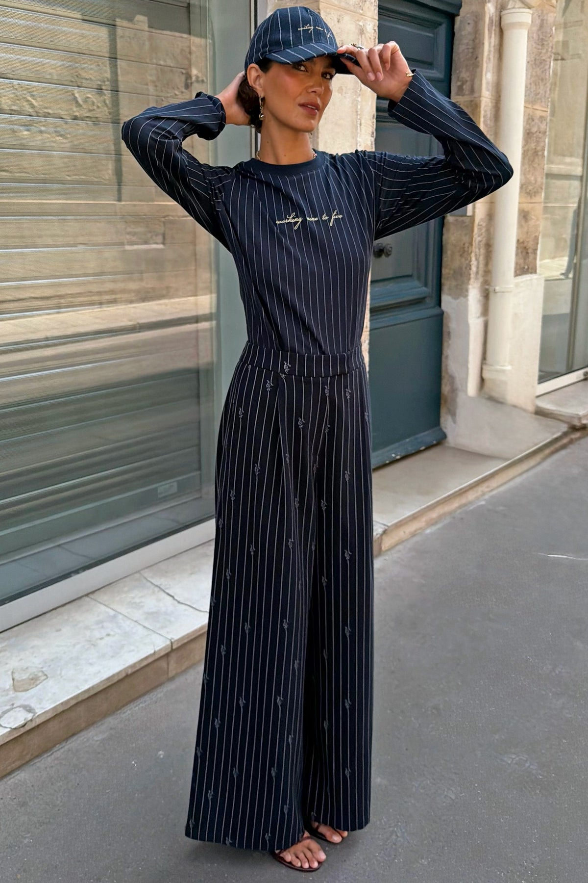 Never Fully Dressed Navy Pinstripe Cap
