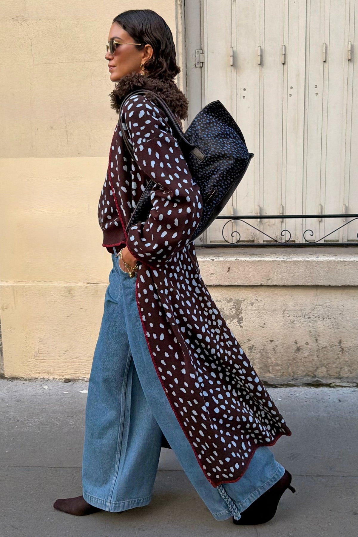Never Fully Dressed Chocolate Deer Long Cardigan