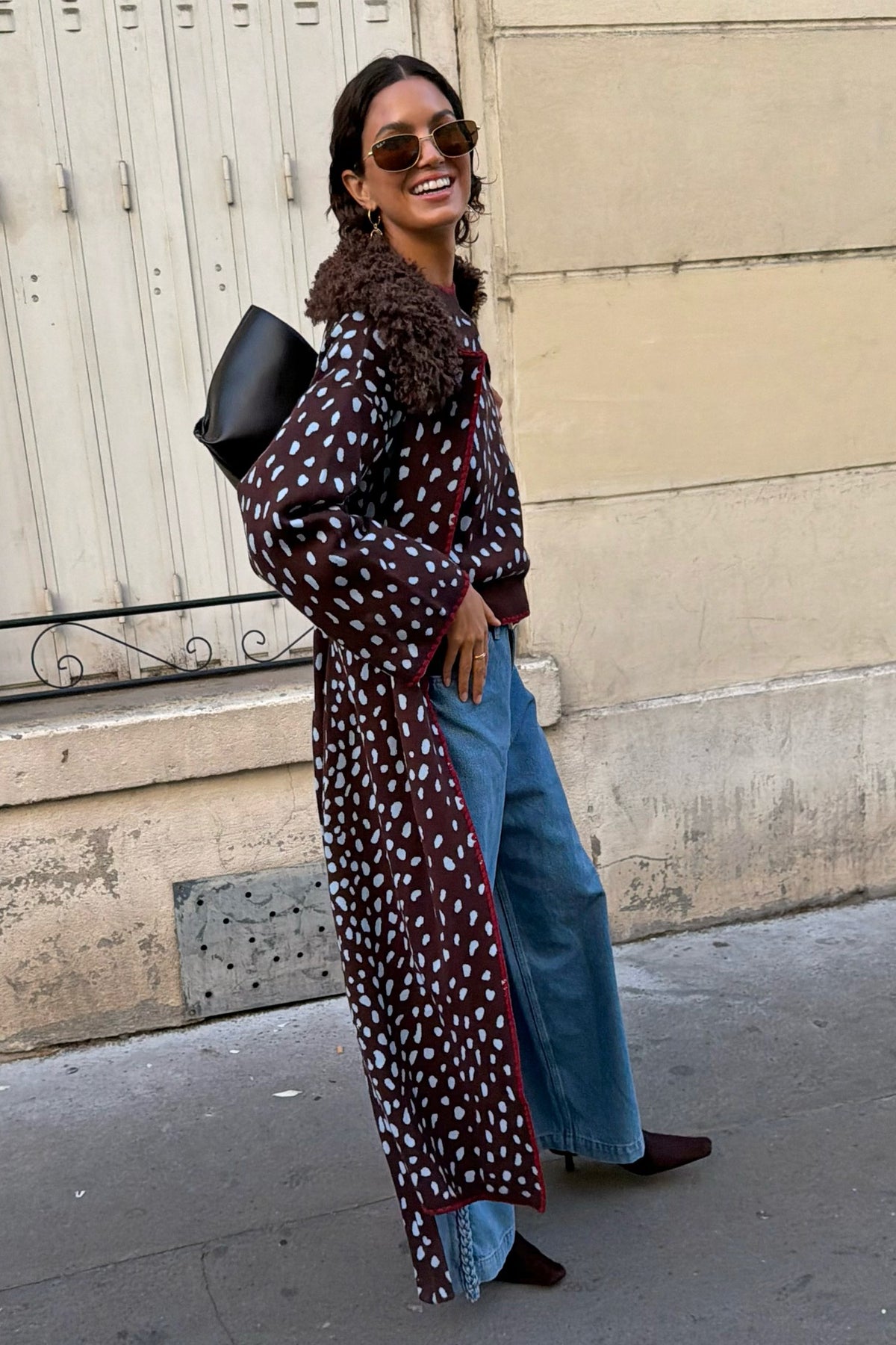 Never Fully Dressed Chocolate Deer Long Cardigan