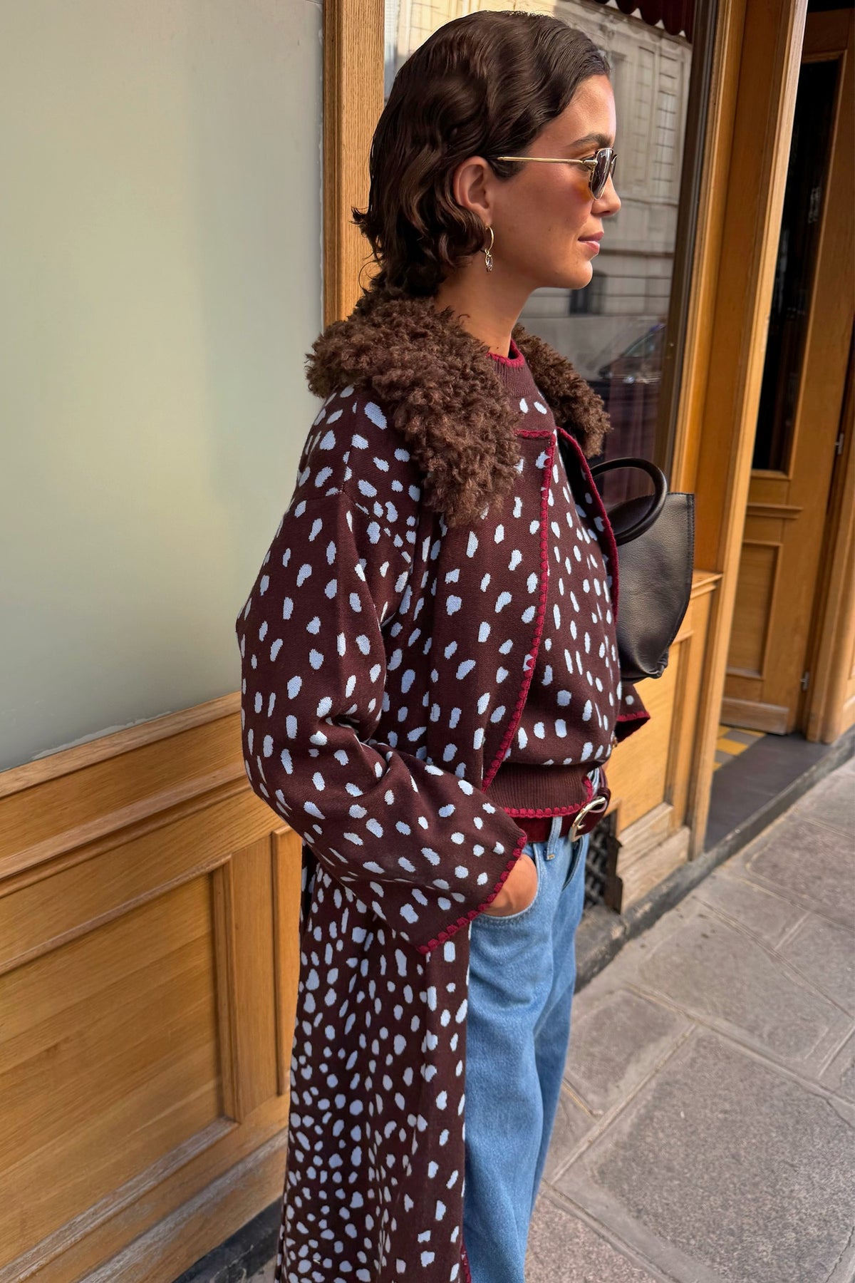 Never Fully Dressed Chocolate Deer Long Cardigan