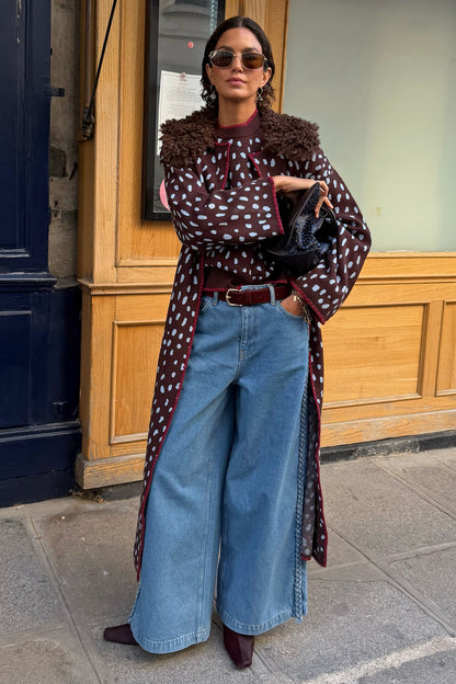 Never Fully Dressed Chocolate Deer Long Cardigan