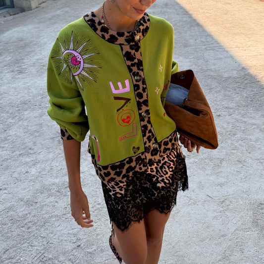 Never Fully Dressed Olive Amore Forrest Cardigan