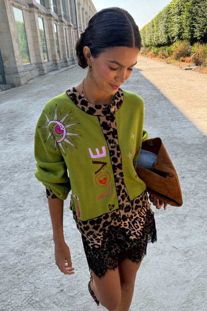 Never Fully Dressed Olive Amore Forrest Cardigan