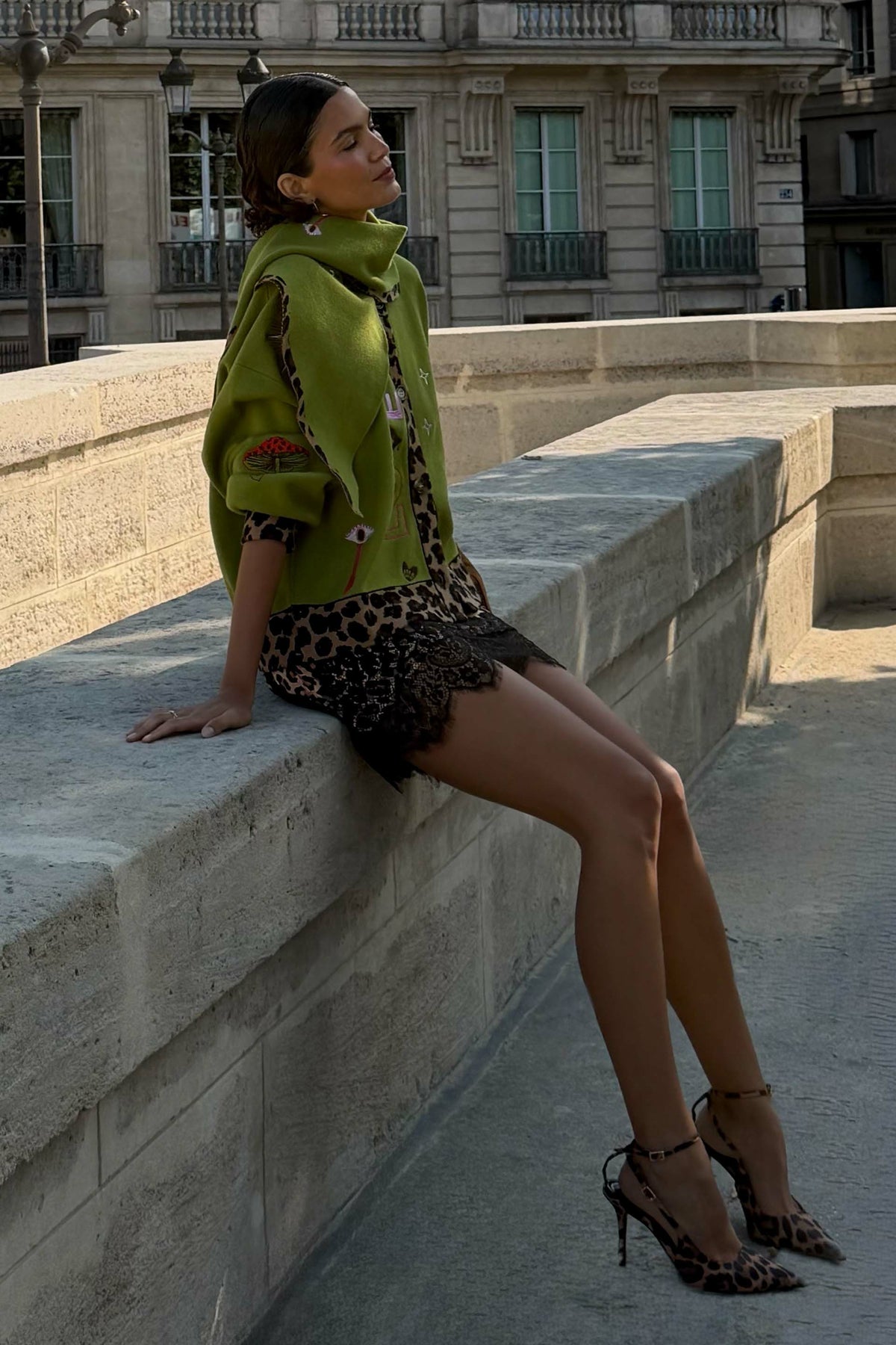 Never Fully Dressed Olive Amore Large Knit Scarf