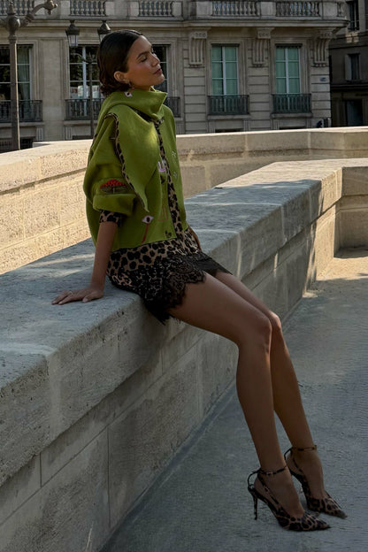 Never Fully Dressed Olive Amore Large Knit Scarf
