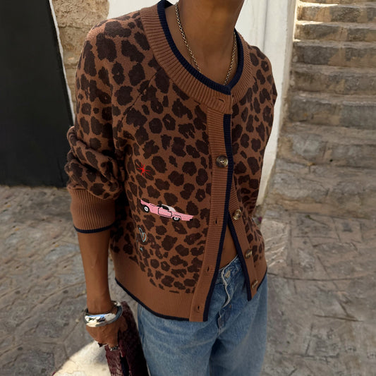 Never Fully Dressed Leopard Cheryl Cardigan