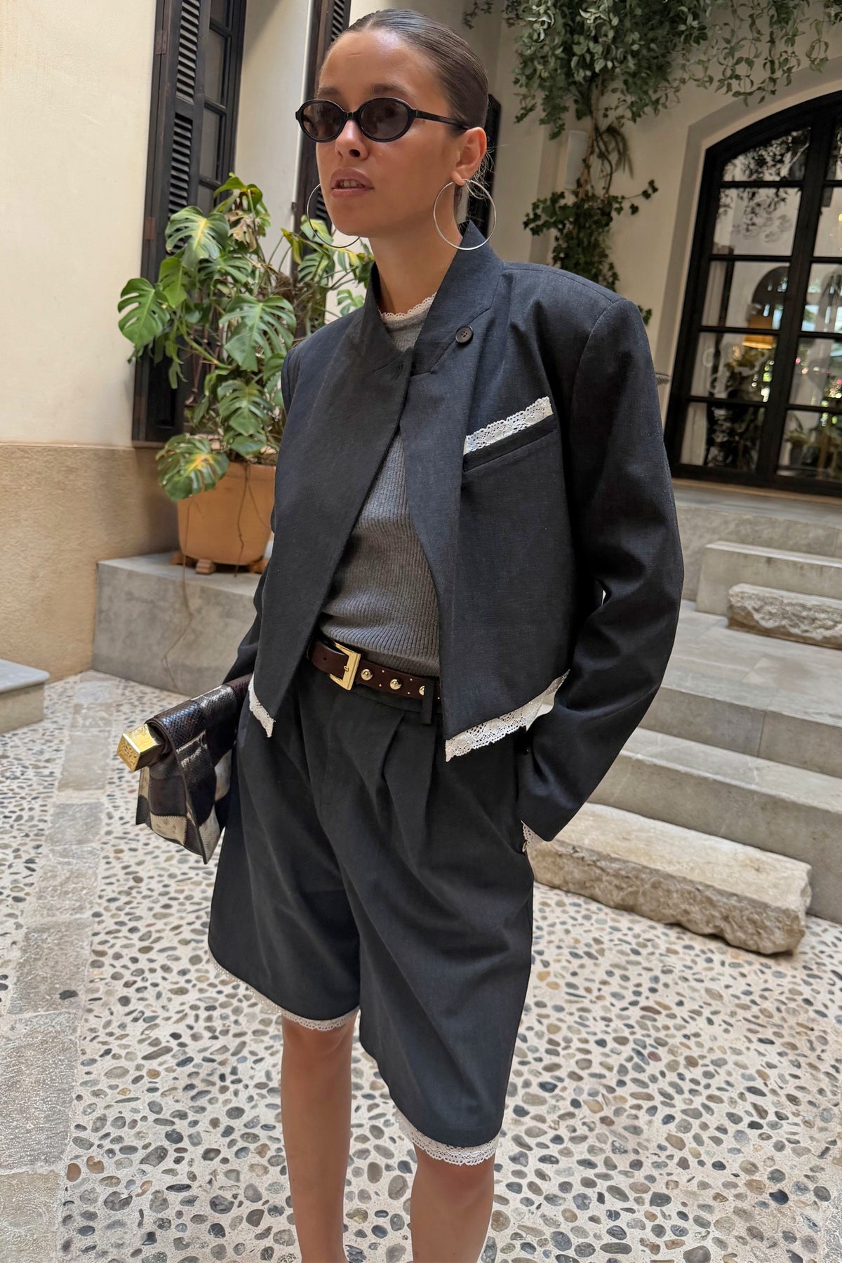 Never Fully Dressed Fold Over Cropped Blazer