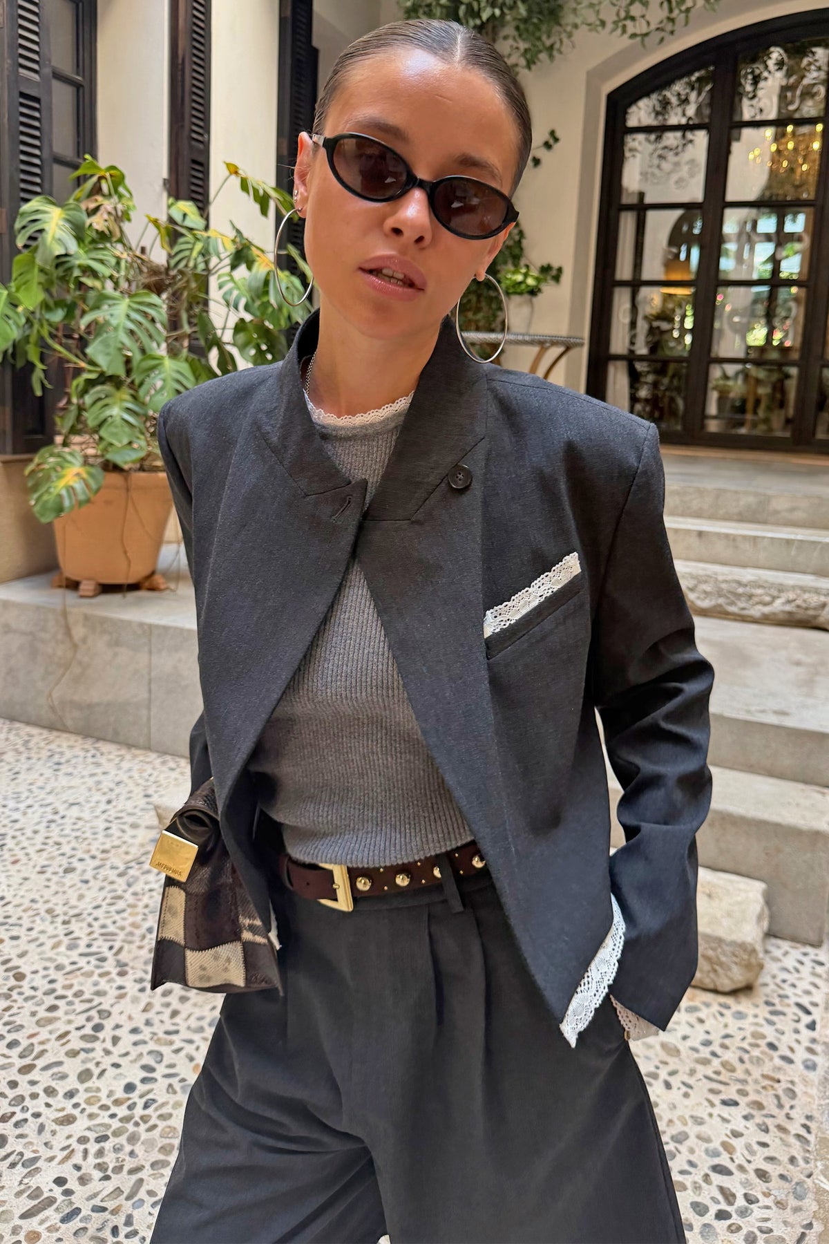 Never Fully Dressed Fold Over Cropped Blazer