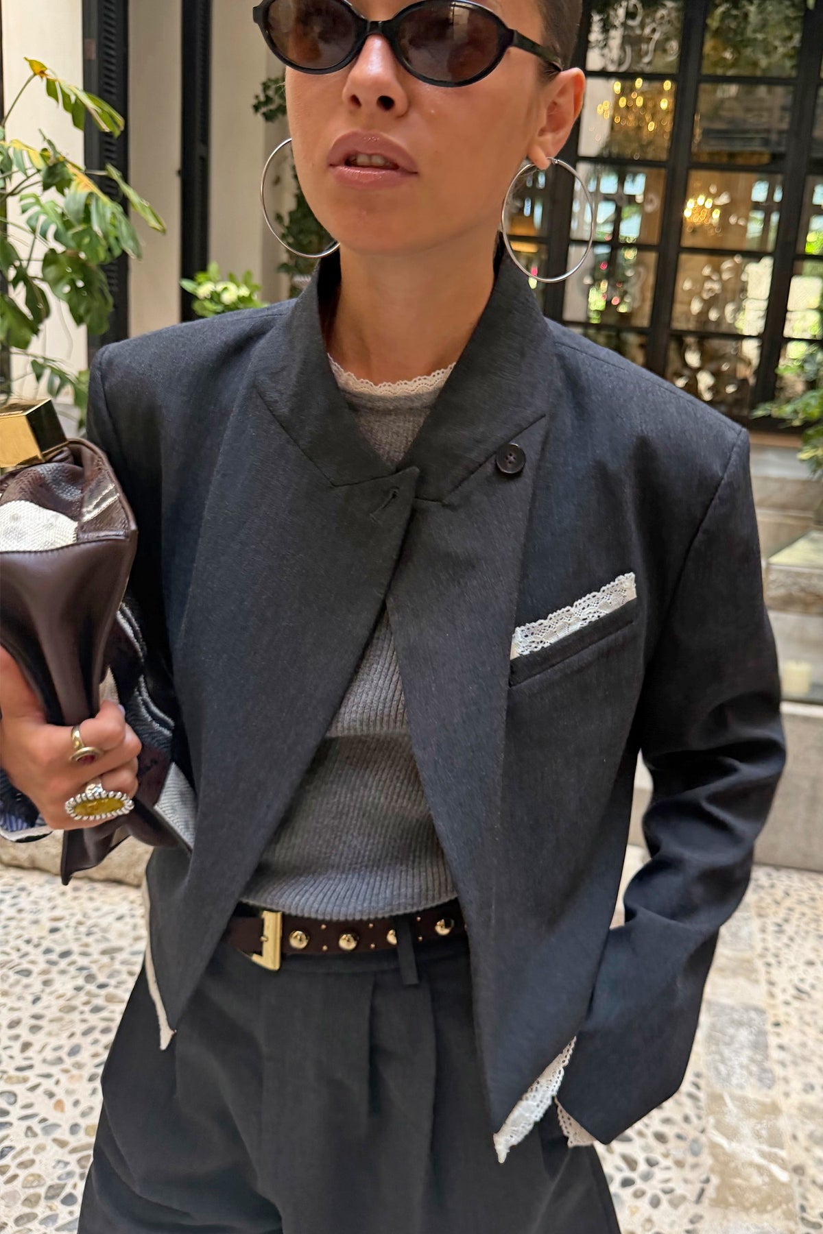 Never Fully Dressed Fold Over Cropped Blazer
