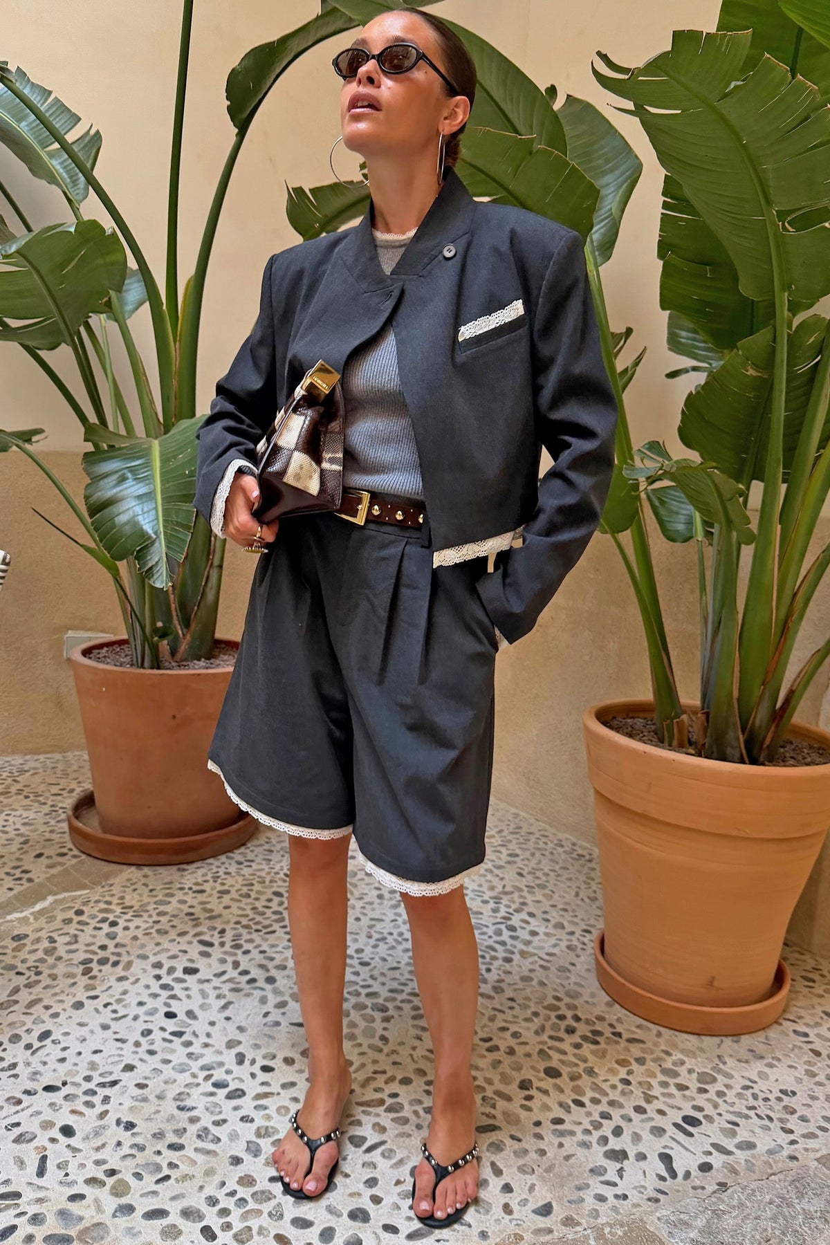 Never Fully Dressed Fold Over Cropped Blazer