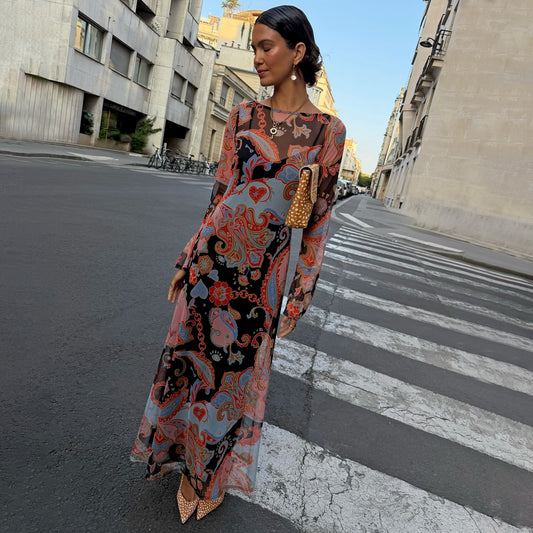 Never Fully Dressed Paisley Aria Mesh Dress