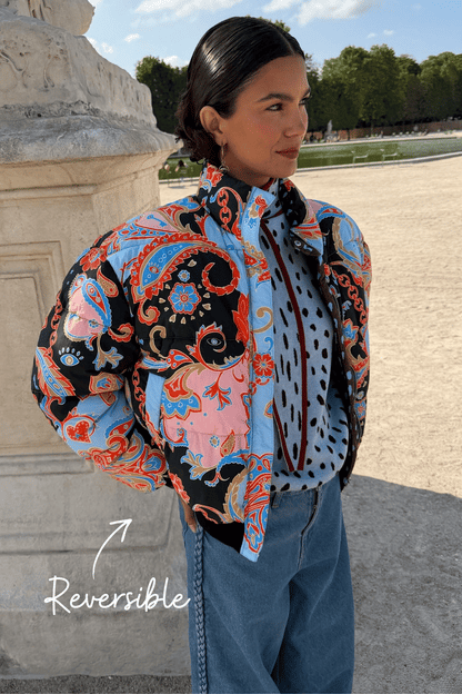 Never Fully Dressed Paisley Reversible Puffer Jacket