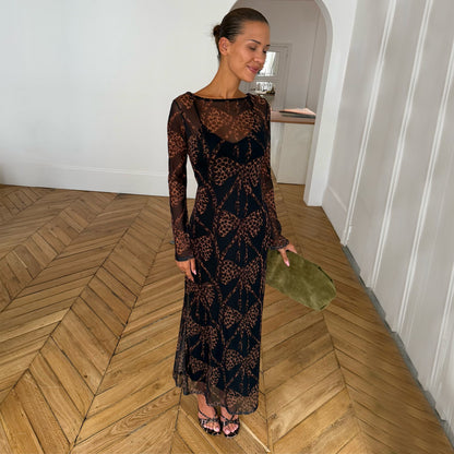 Never Fully Dressed Black Bow Aria Mesh Dress