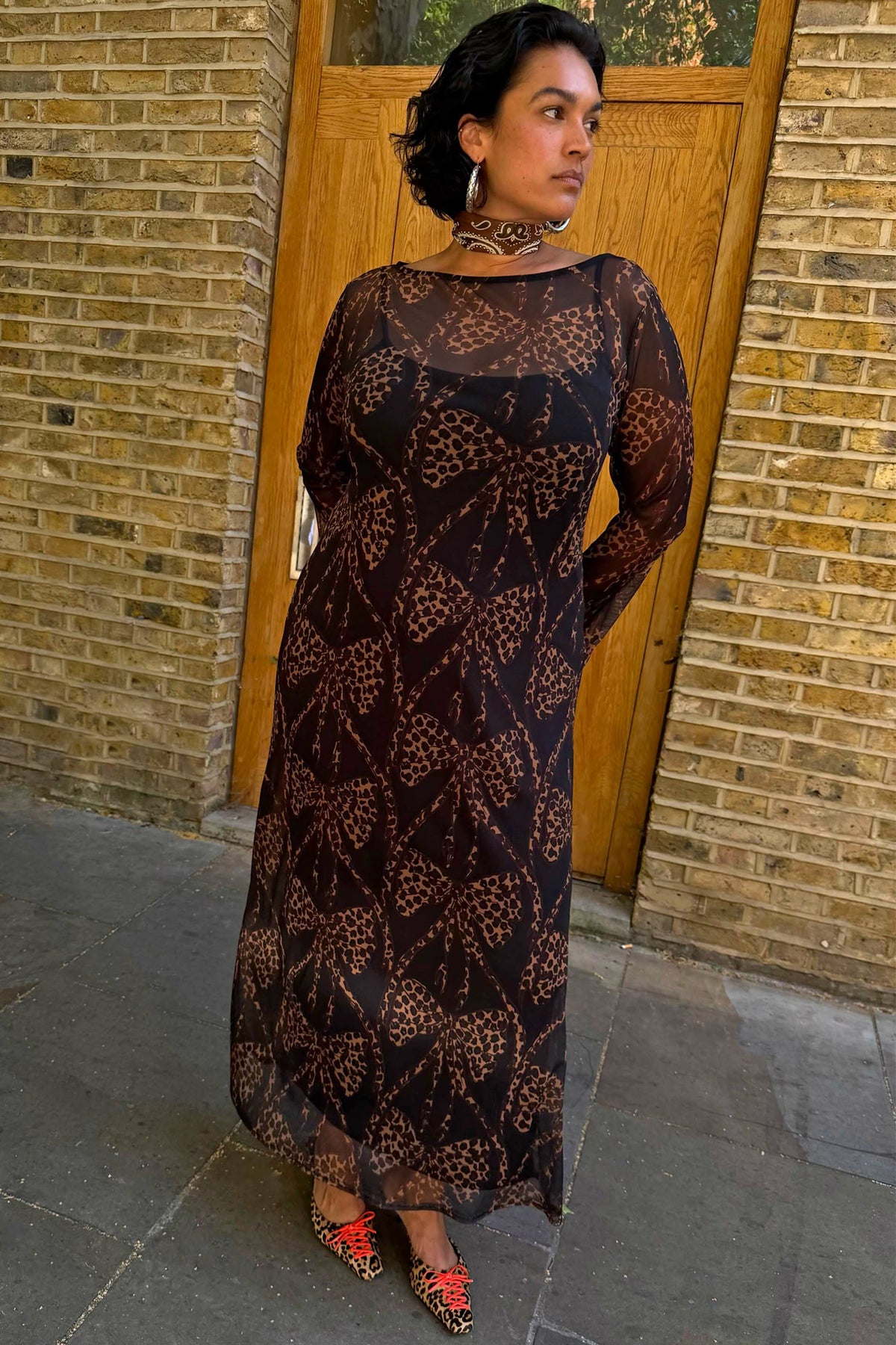 Never Fully Dressed Black Bow Aria Mesh Dress