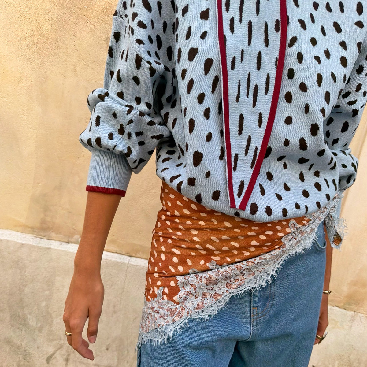 Never Fully Dressed Deer Bandana with Lace