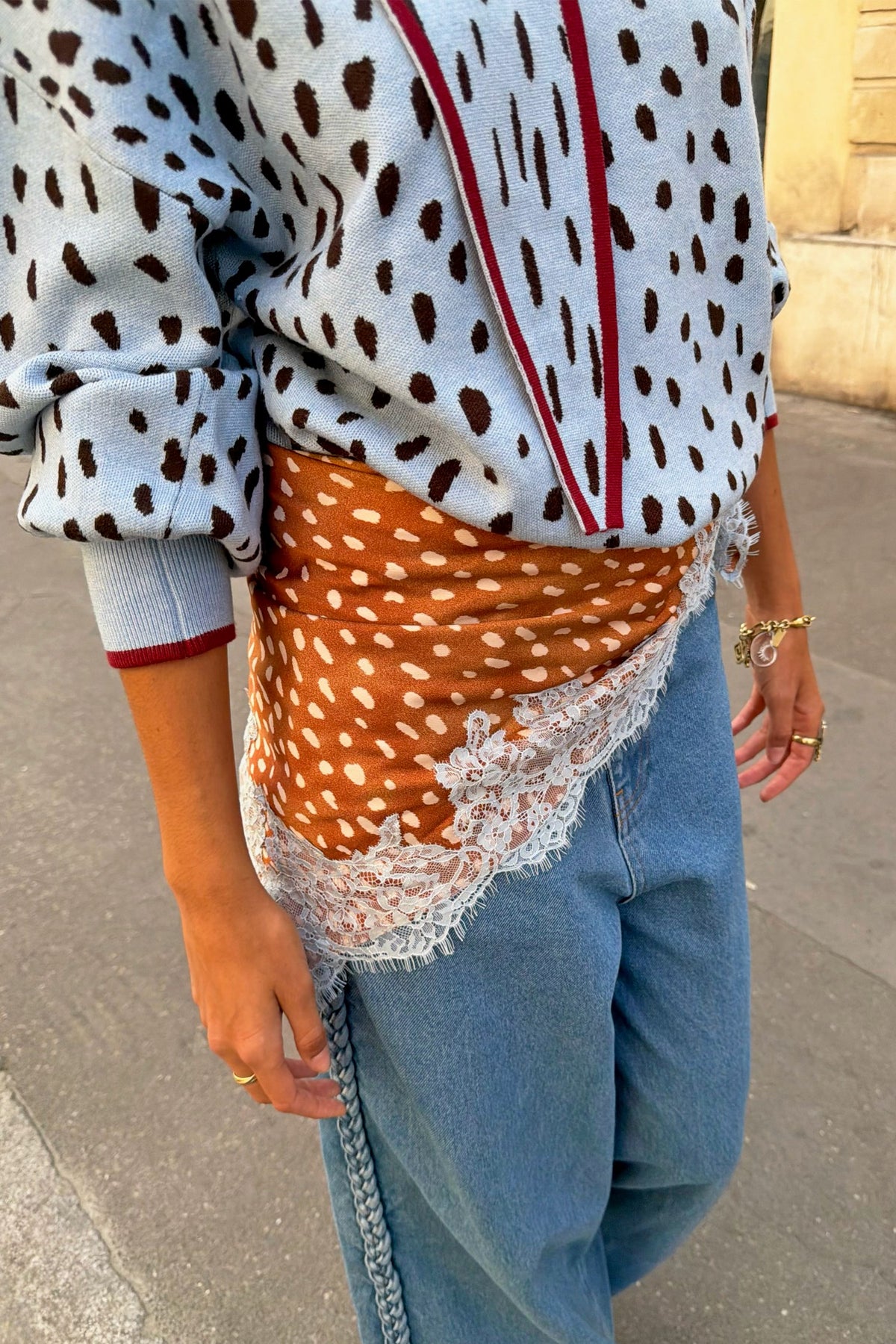 Never Fully Dressed Deer Bandana with Lace