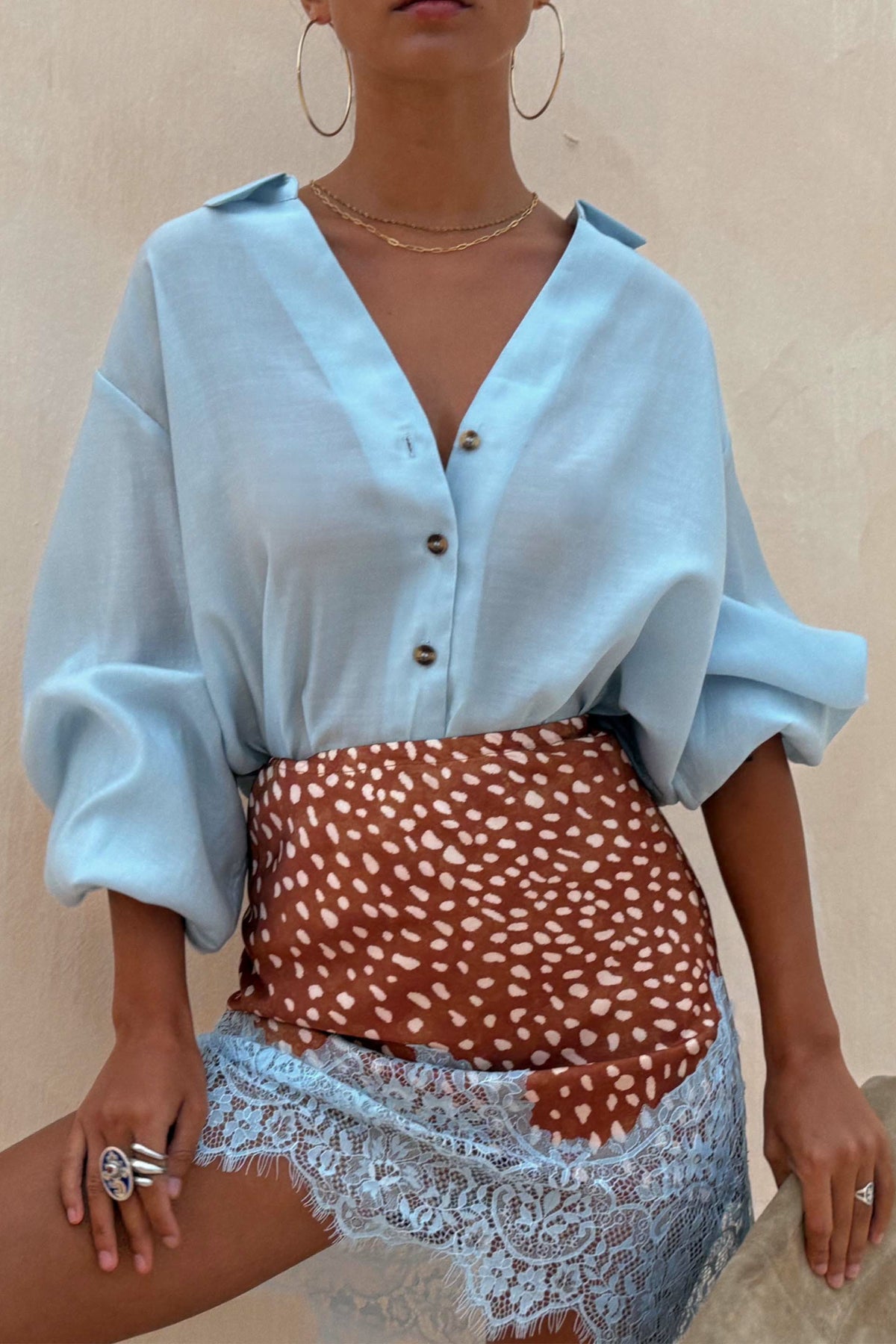 Never Fully Dressed Ice Blue Miley Multi-Wear Shirt