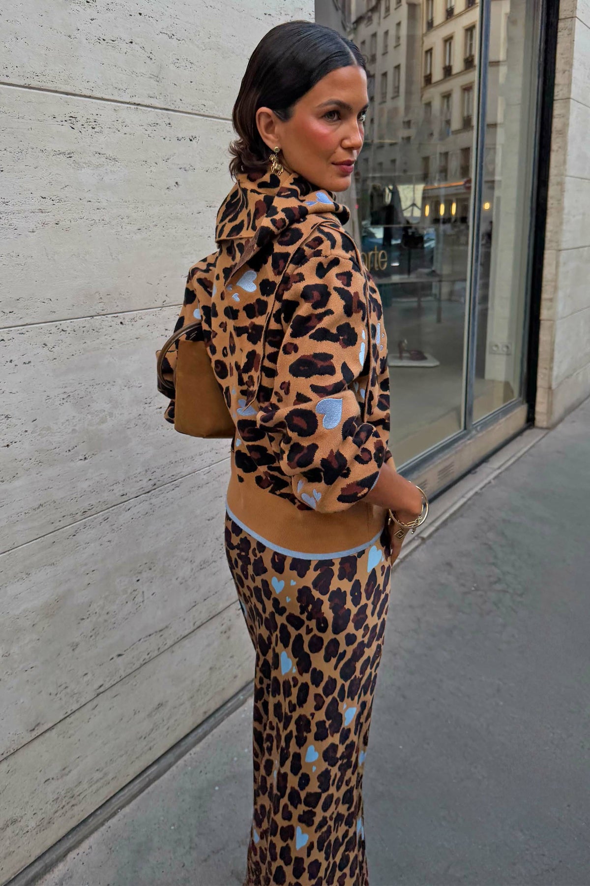 Never Fully Dressed Heart Leopard Cardigan