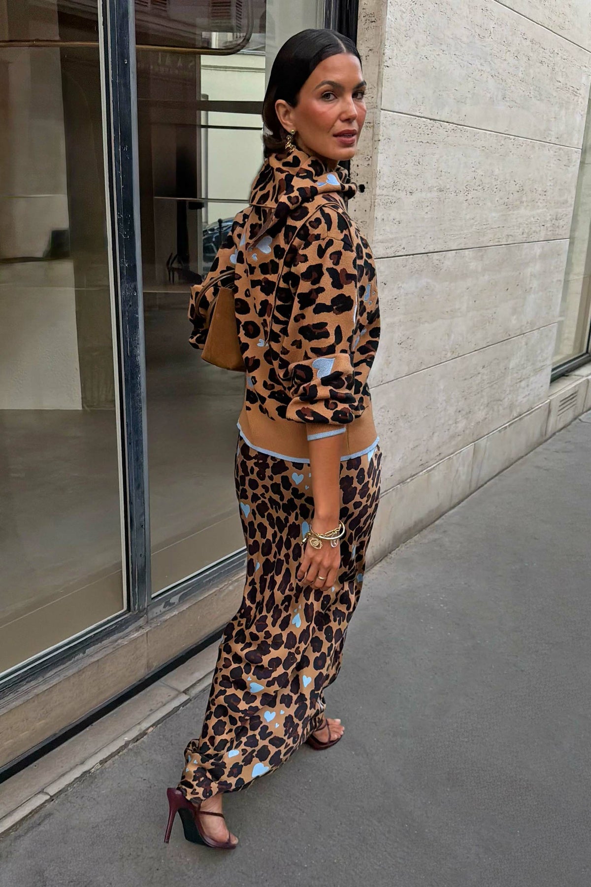 Never Fully Dressed Heart Leopard Cardigan