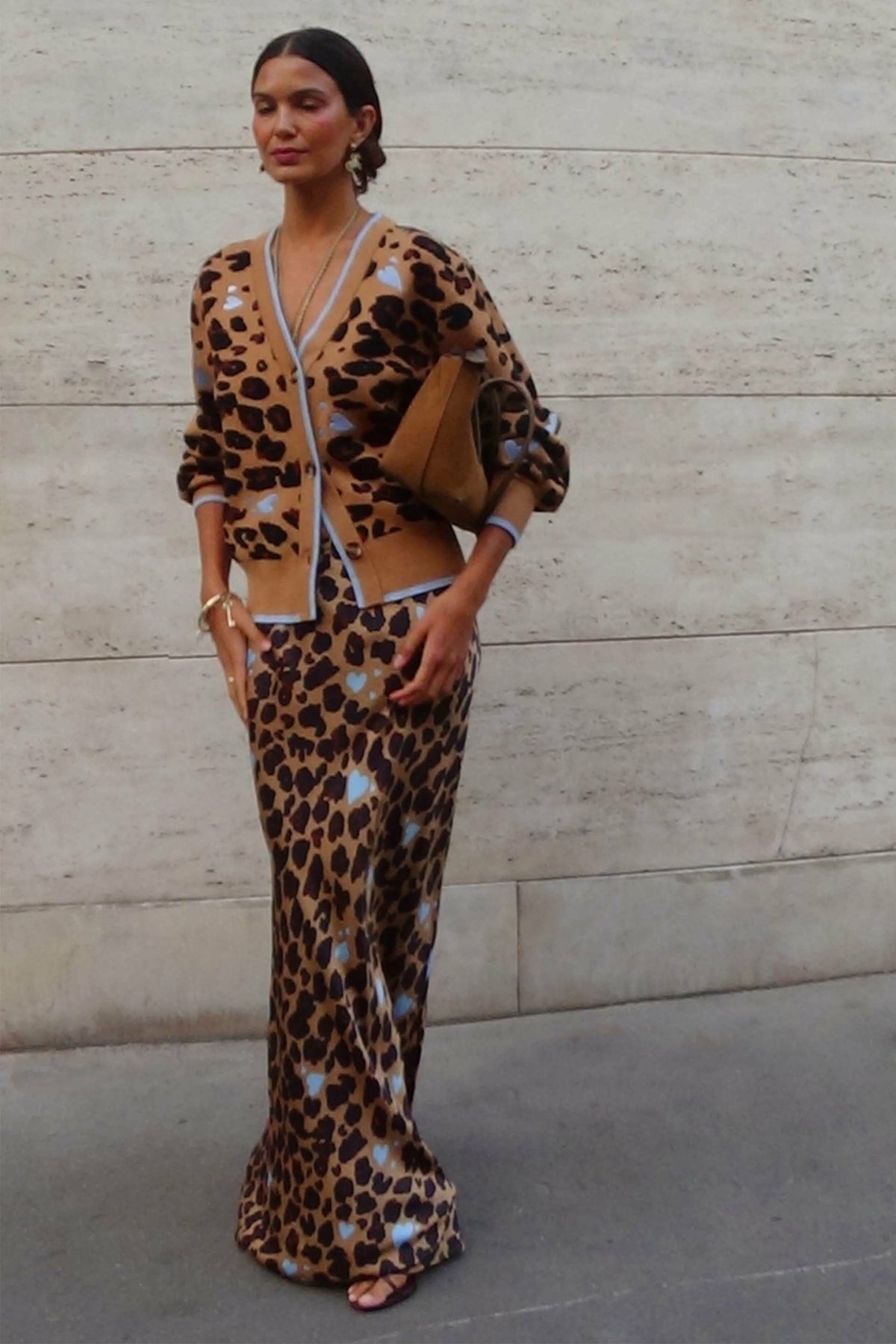 Never Fully Dressed Heart Leopard Cardigan