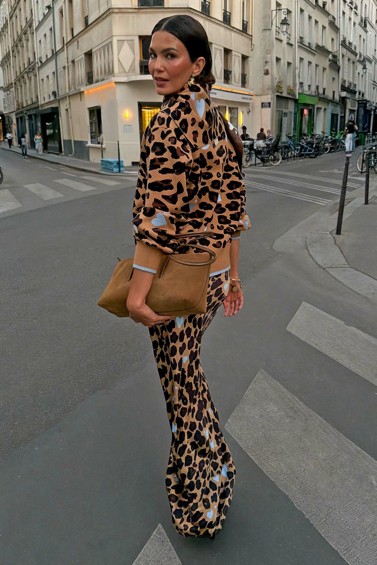 Never Fully Dressed Heart Leopard Cardigan