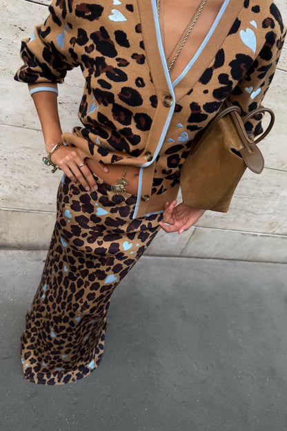 Never Fully Dressed Heart Leopard Dorris Skirt