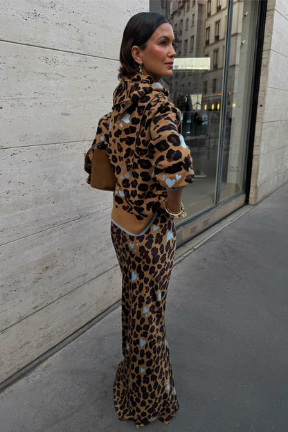 Never Fully Dressed Heart Leopard Dorris Skirt