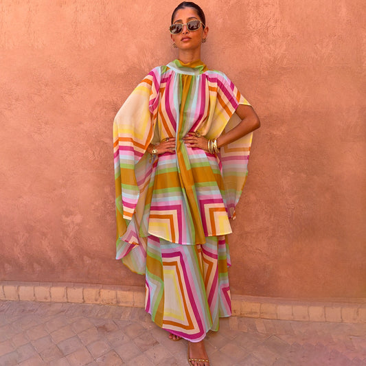 Never Fully Dressed Bright Geo Stevie Maxi Dress