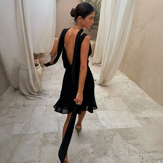 Never Fully Dressed Black Sophie Mini Dress