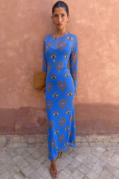 Never Fully Dressed Blue Eye Mesh Dress
