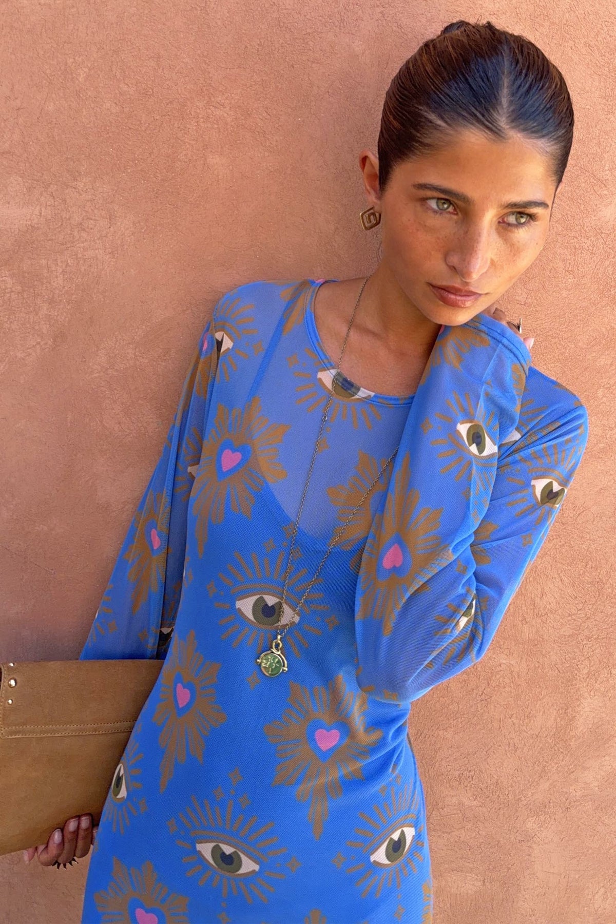 Never Fully Dressed Blue Eye Mesh Dress