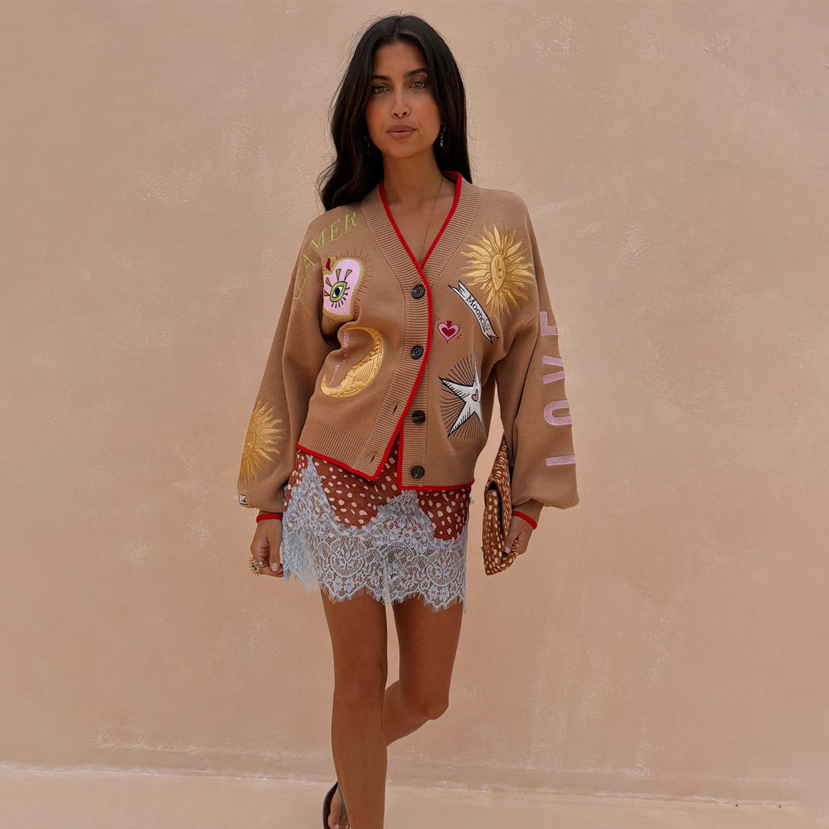 Never Fully Dressed Camel Mystical Cardigan