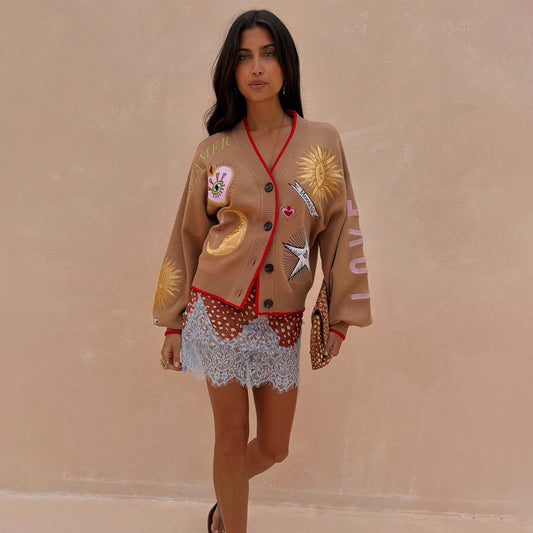 Never Fully Dressed Camel Mystical Cardigan