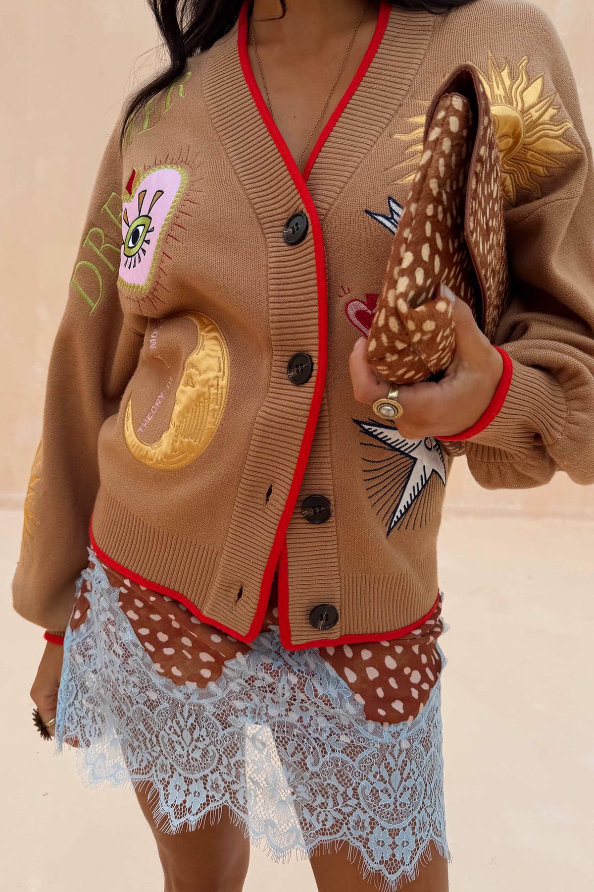 Never Fully Dressed Camel Mystical Cardigan