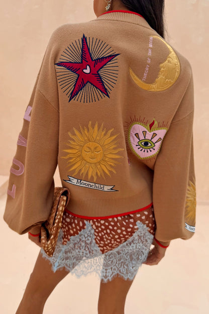 Never Fully Dressed Camel Mystical Cardigan