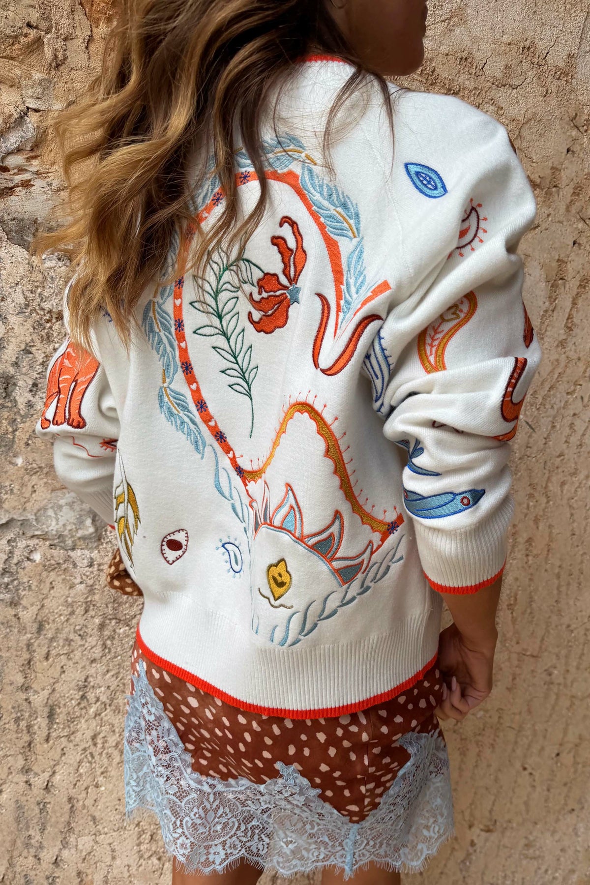 Never Fully Dressed Cream Cheryl Tigress Cardigan