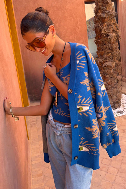 Never Fully Dressed Blue Eye Cardigan - Designed in London
